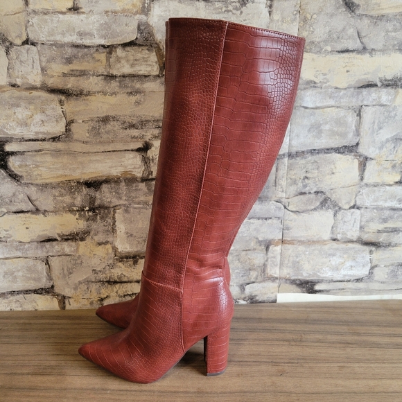 SHE&IN burgundy size 6.5 boots - Picture 5 of 14